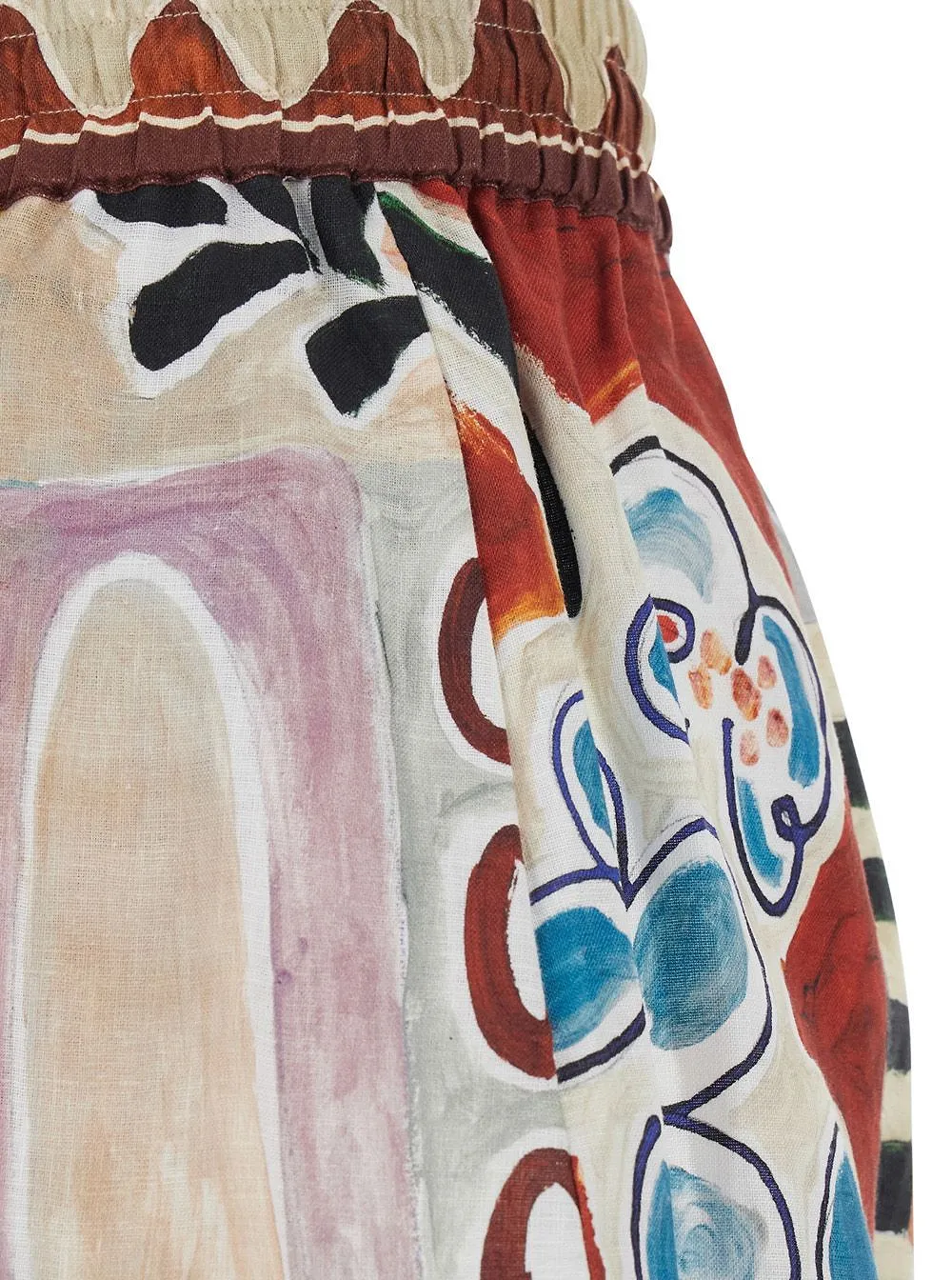 Alemais Drawstring All Over Geometric Shorts