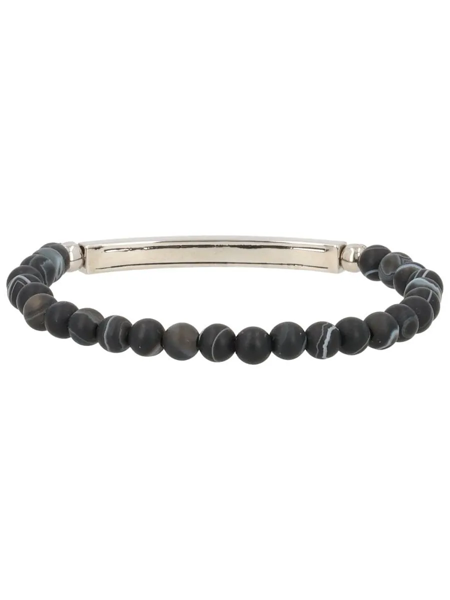 Alexander Mcqueen Logo Bar Beaded Bracelet