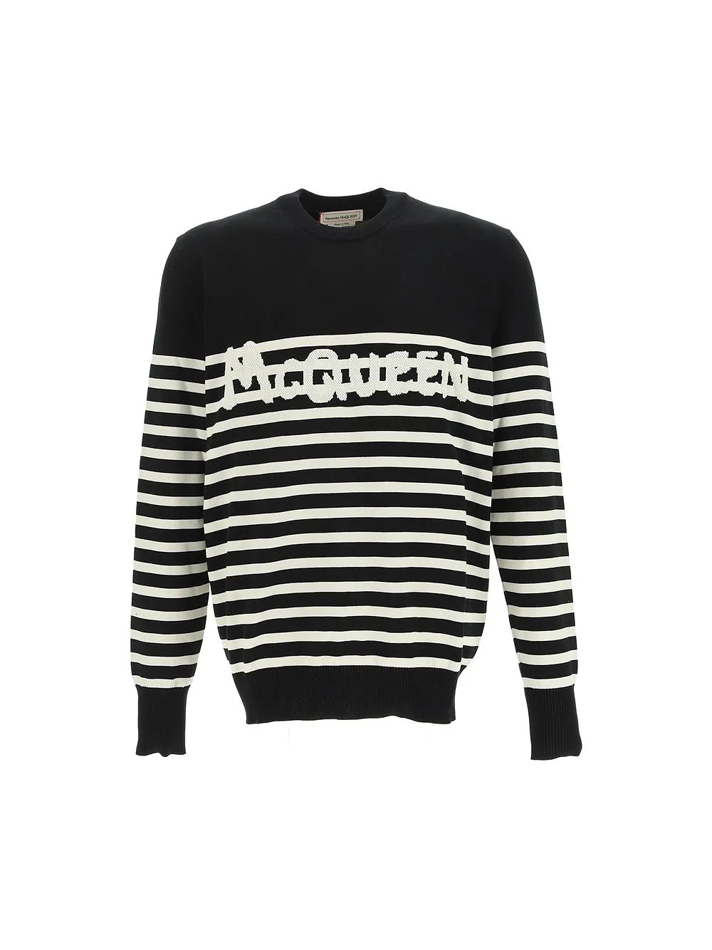 Alexander Mcqueen Logo Detailed Striped Sweater