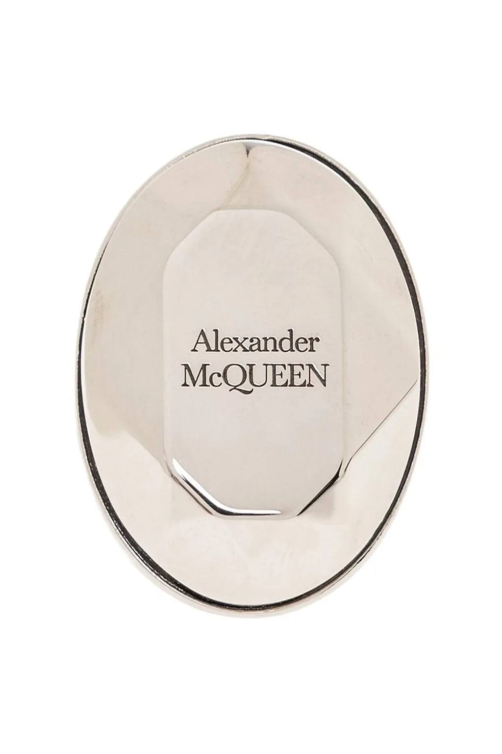Alexander Mcqueen Logo-Engraved Faceted Stone Ring