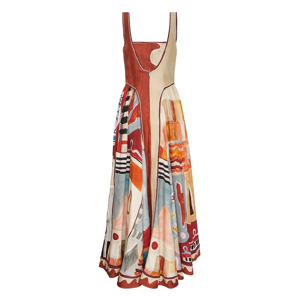 Alemais Michelle Square Neck Midi Dress