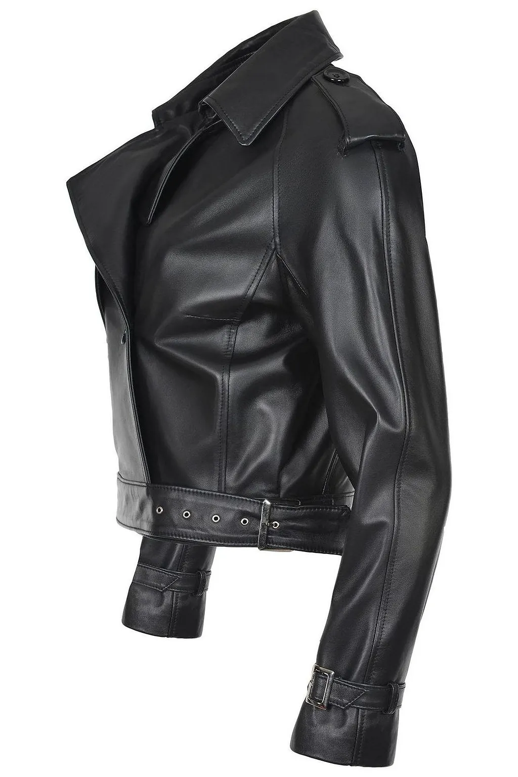Alessandra Grimoldi Cropped Belted Jacket