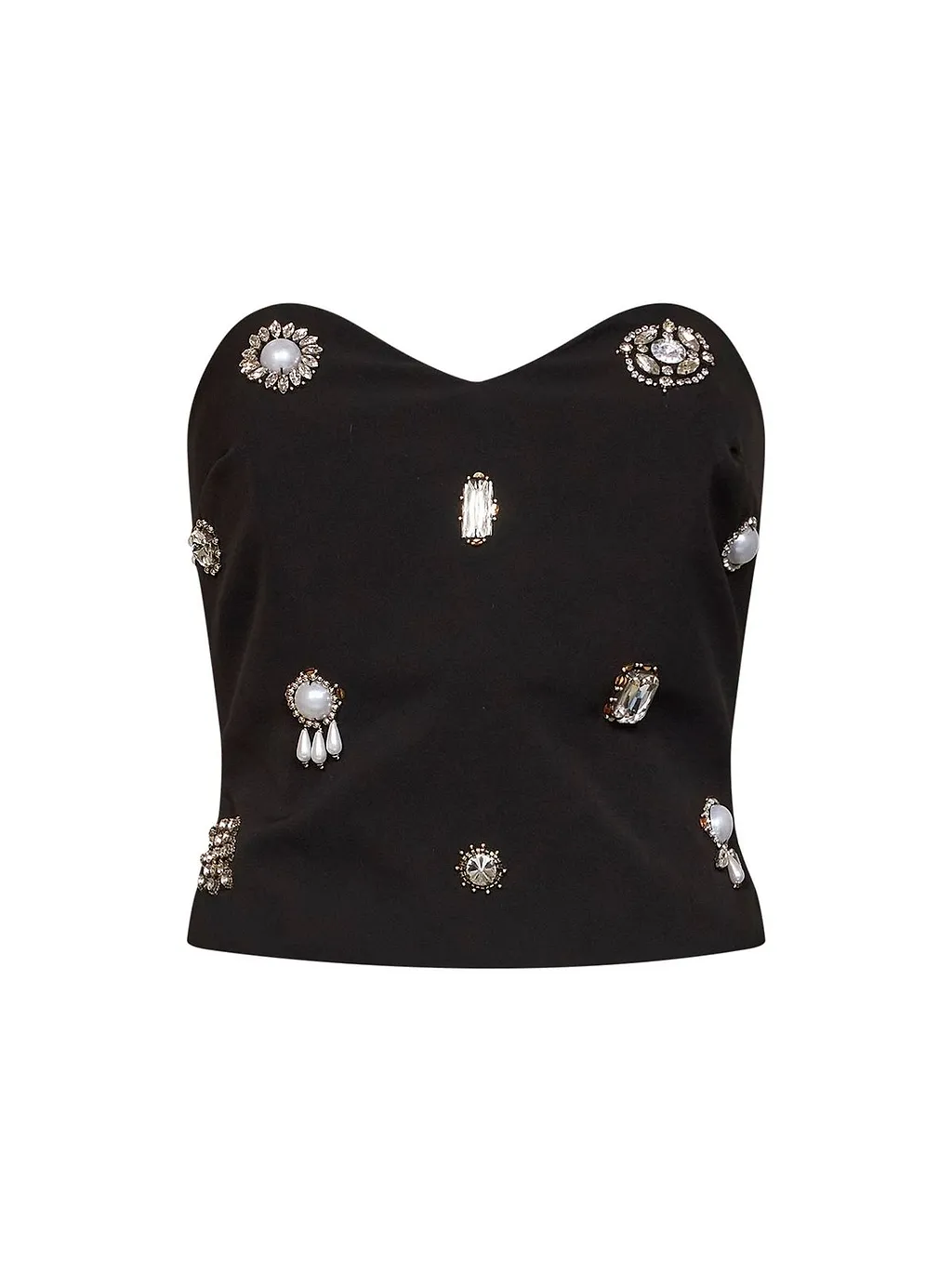 Alina Embellished Strapless Sweetheart Top