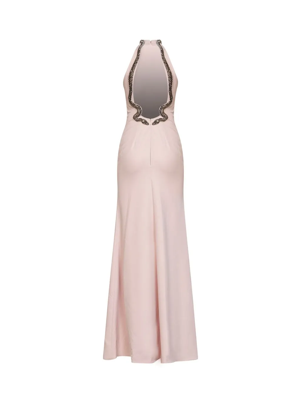 Alina Embellished Open-Back Dress