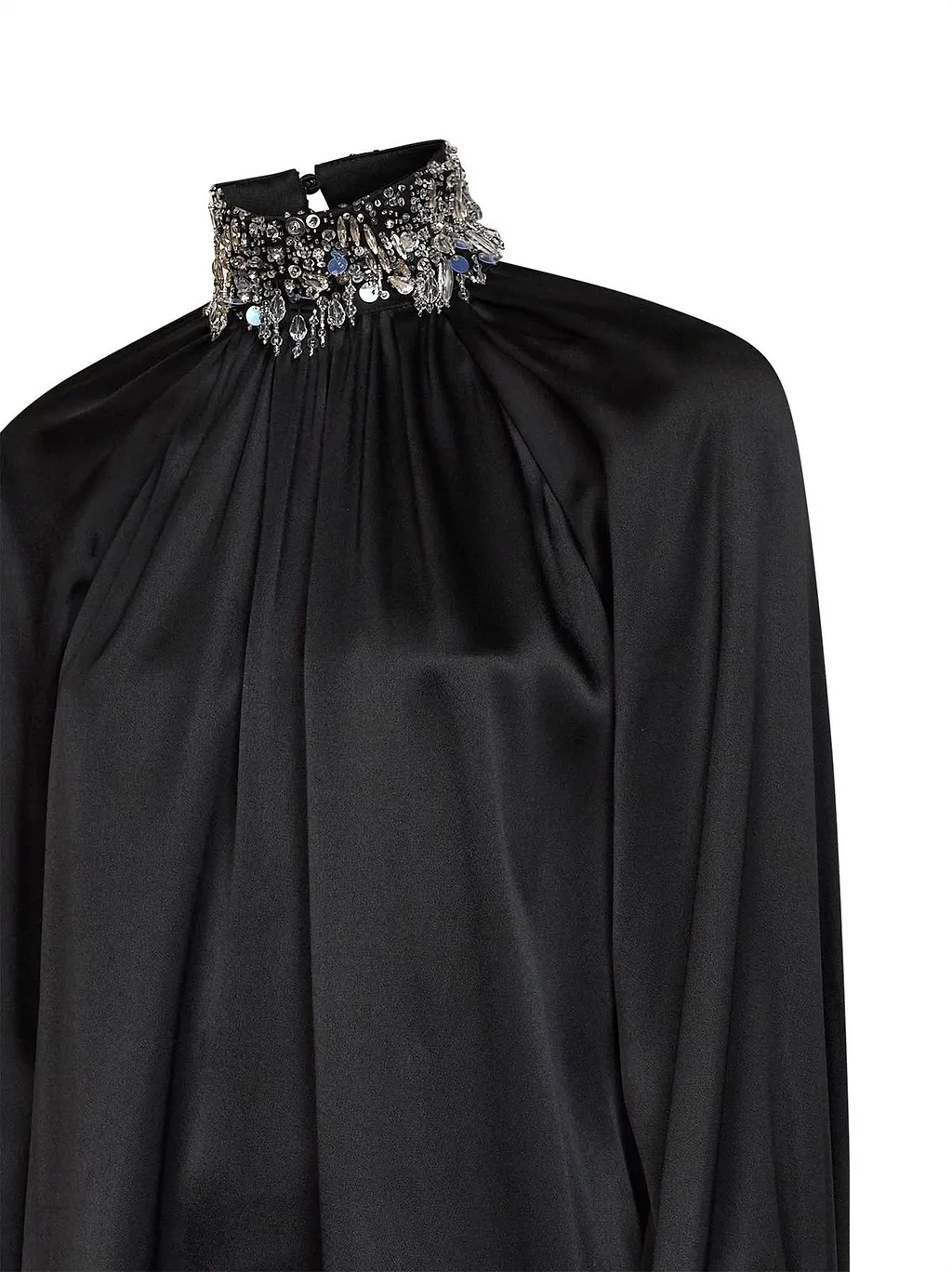 Alina Embellished High Neck Top