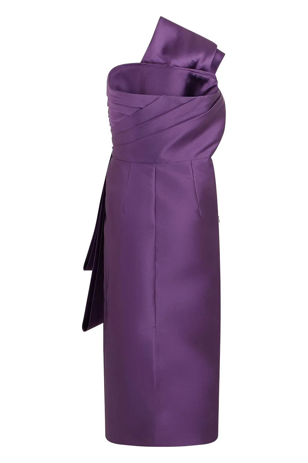 Alberta Ferretti Strapless Straight Hem Midi Dress
