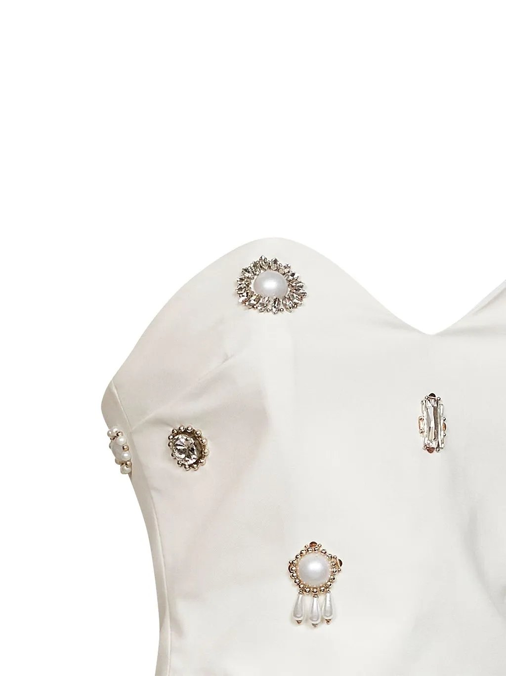 Alina Embellished Strapless Bustier Top