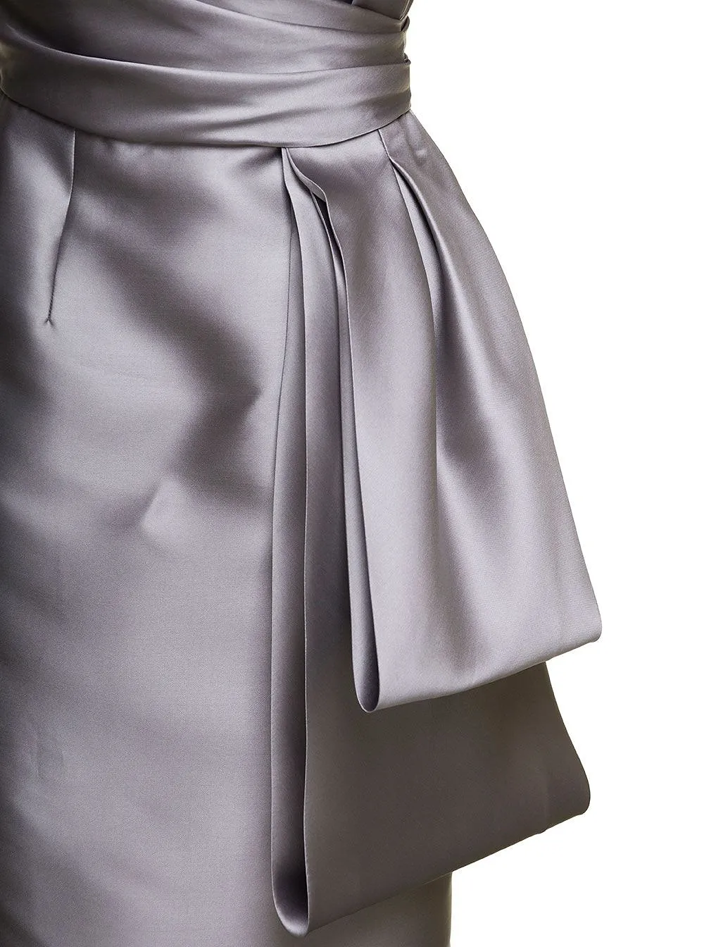 Alberta Ferretti Strapless Straight Hem Midi Dress