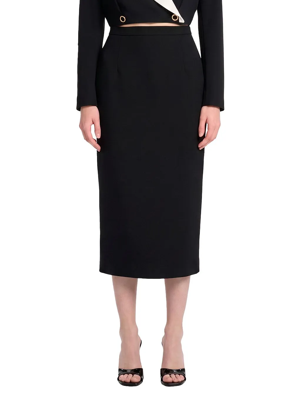 Alessandra Rich Crepe Midi Skirt