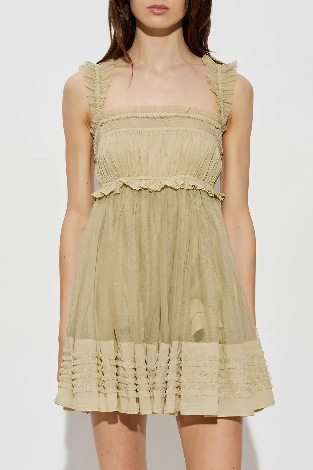 Allsaints Angela Ruffled Mini Dress