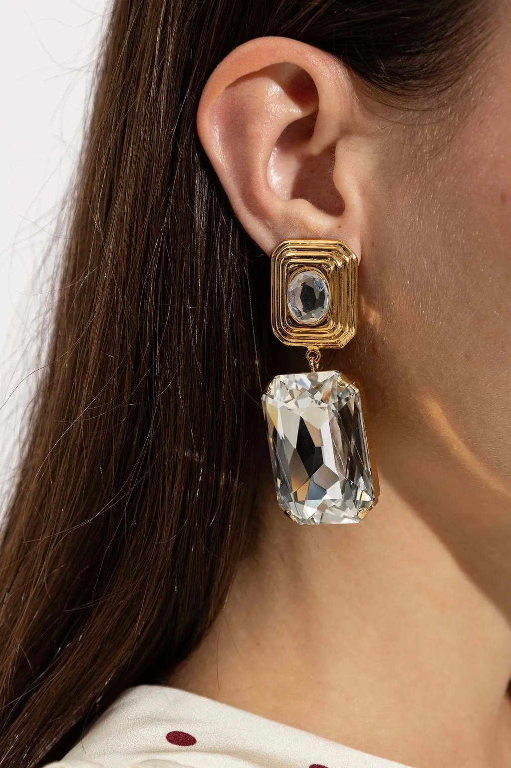Alessandra Rich Embellished Clip-On Earrings