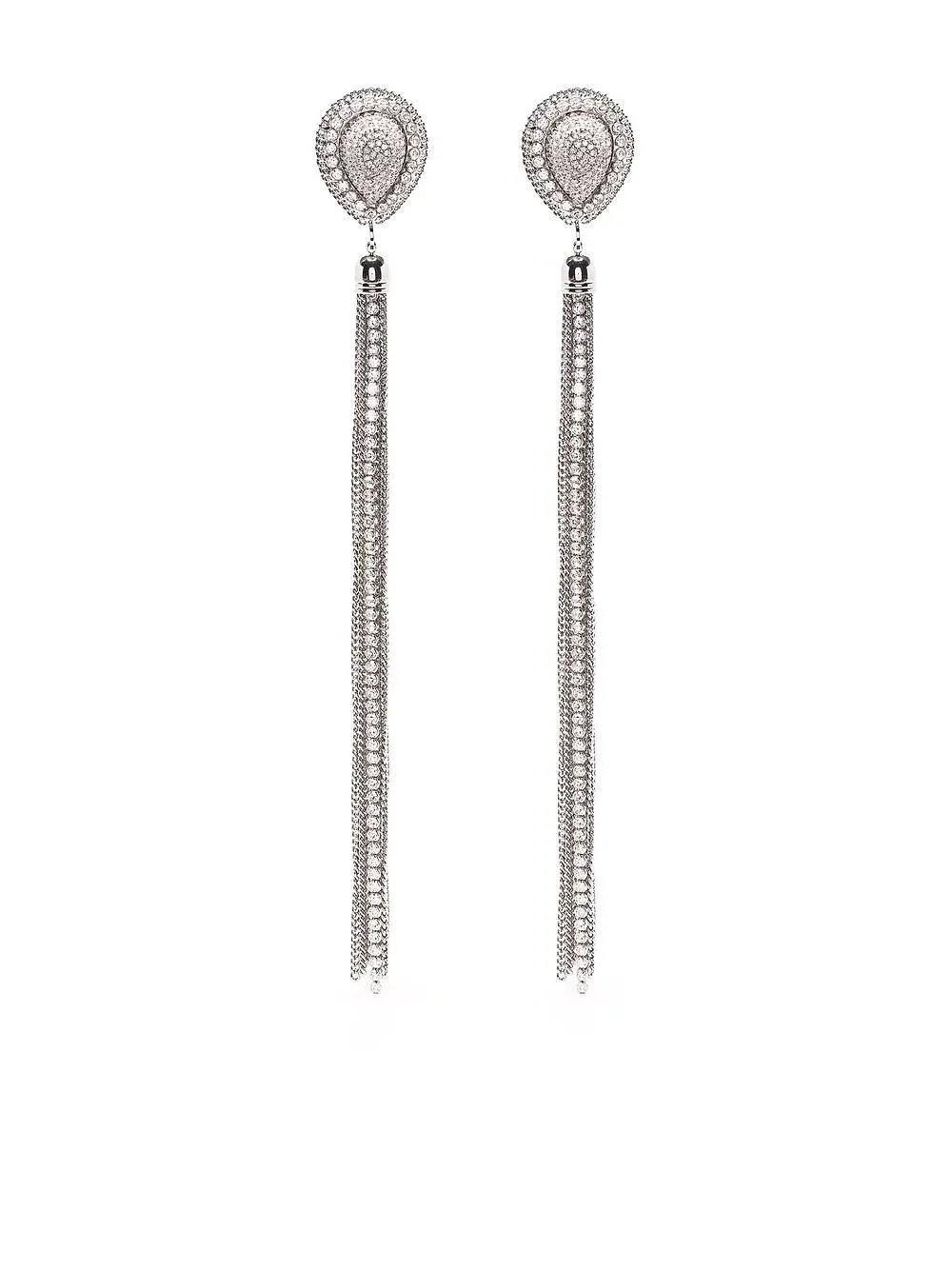 Alessandra Rich Crystal-Drop Detail Earrings