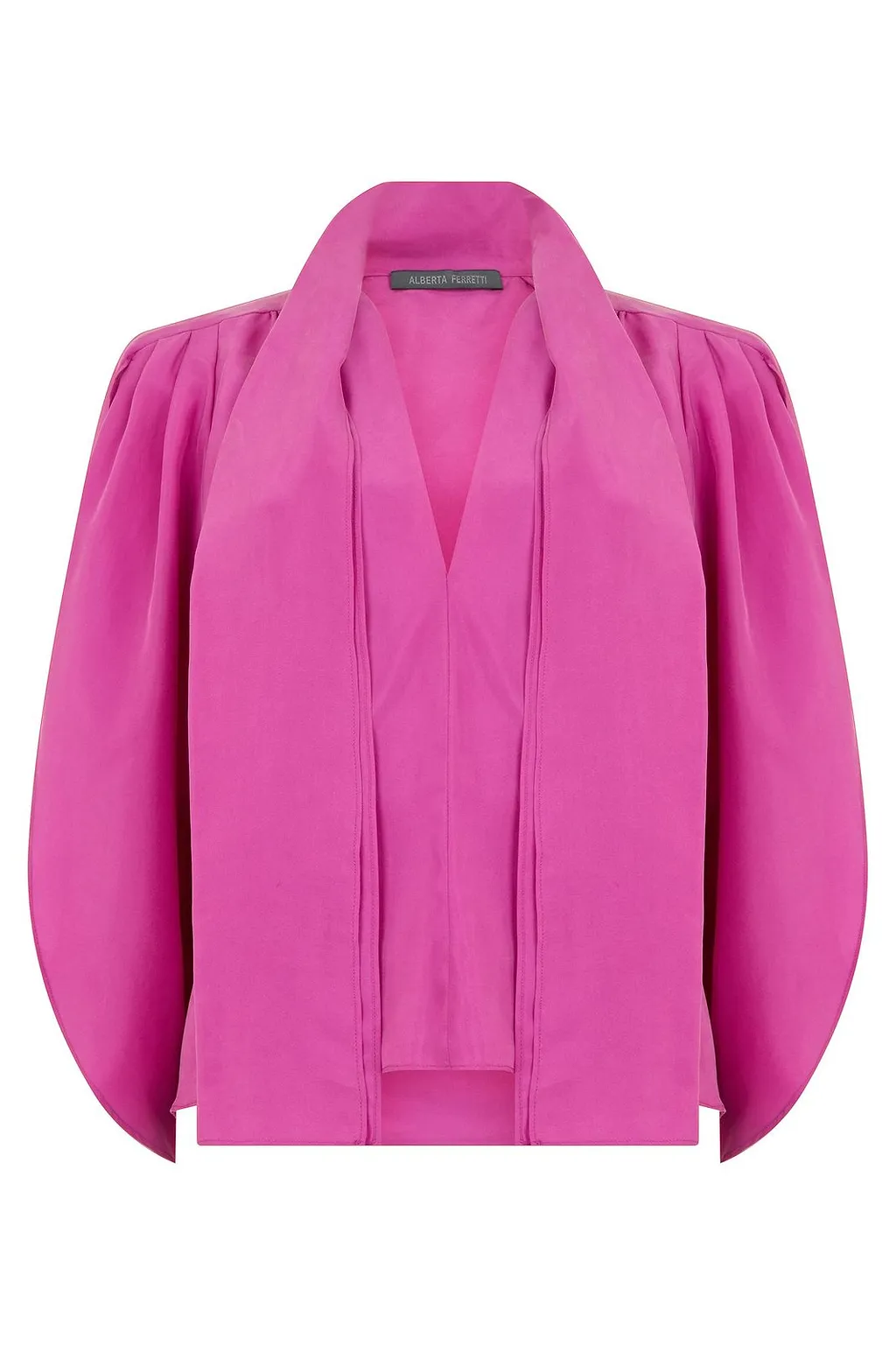 Alberta Ferretti Tie-Neck Draped Top