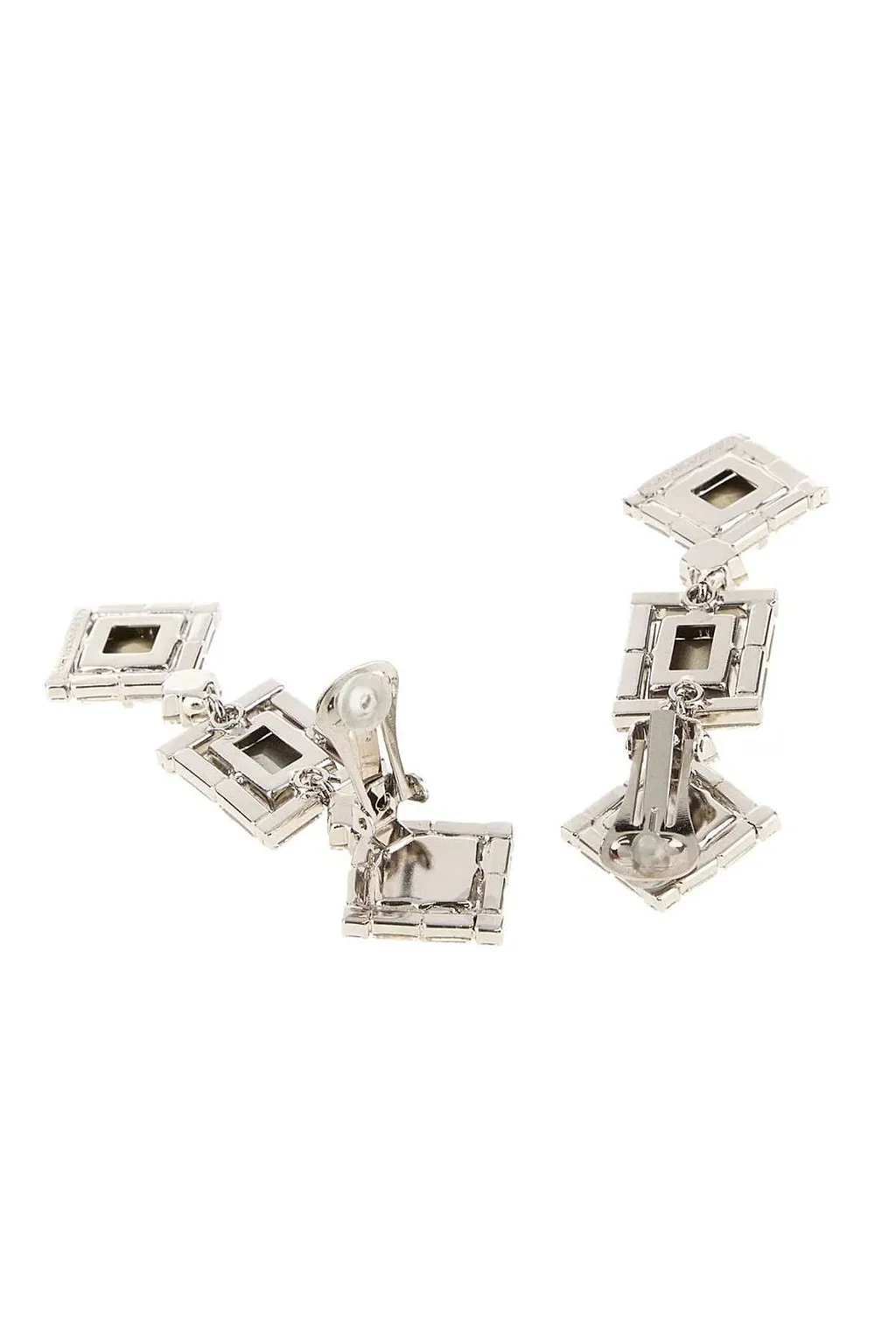 Alessandra Rich Crystal Square Drop Earrings