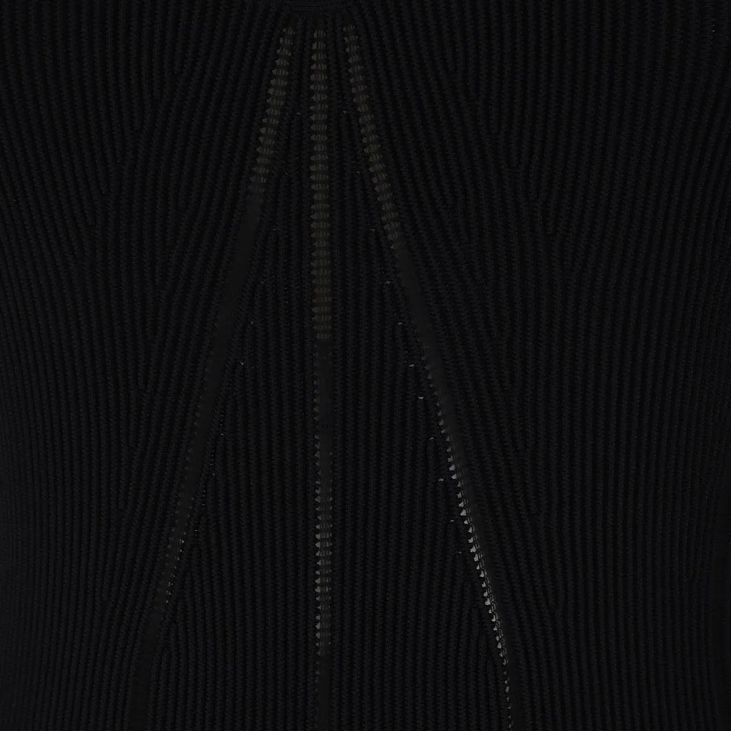 Alexander Mcqueen Ribbed Flared Mini Dress