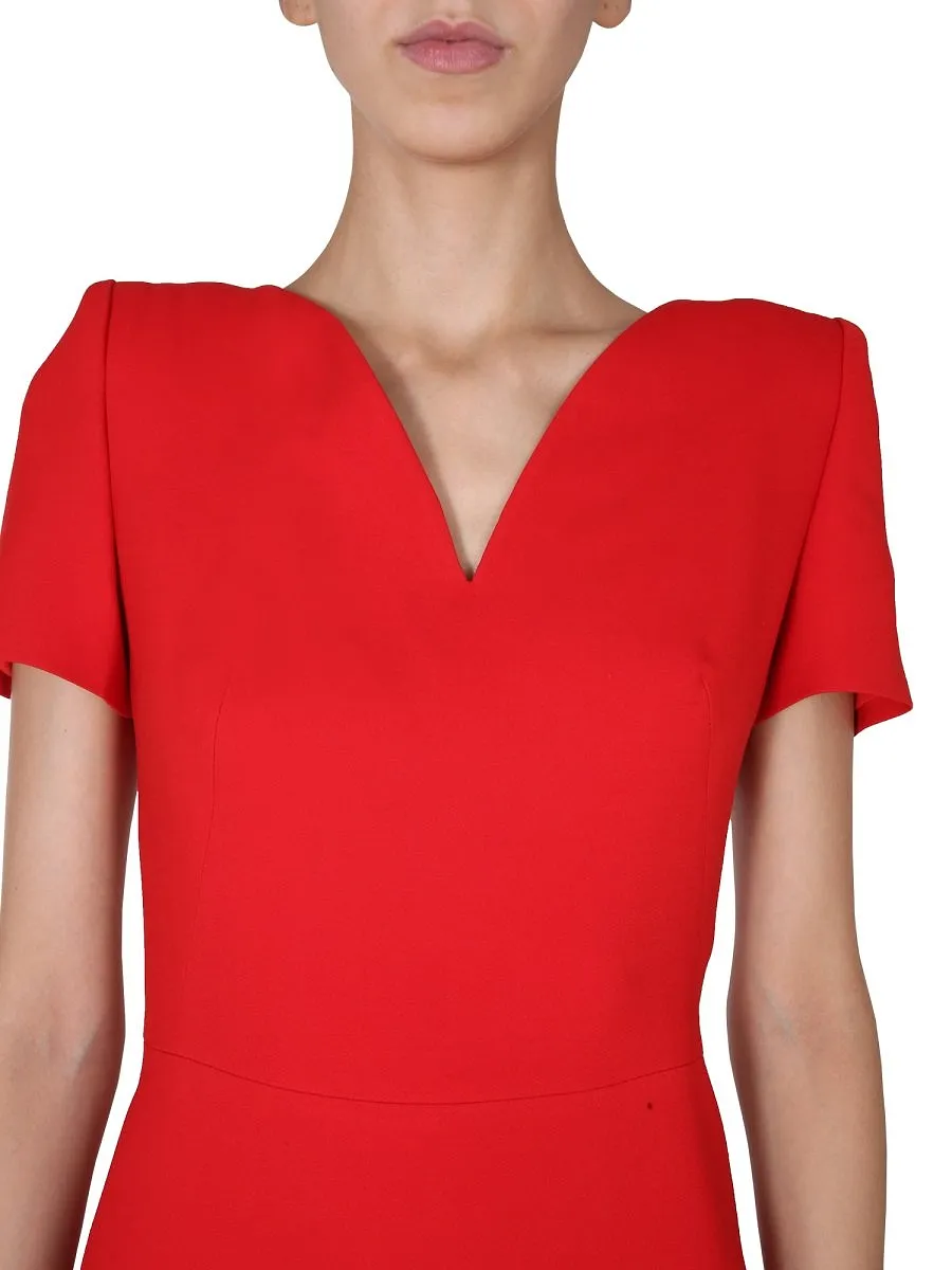 Alexander Mcqueen Ruffled Hem Mini Dress