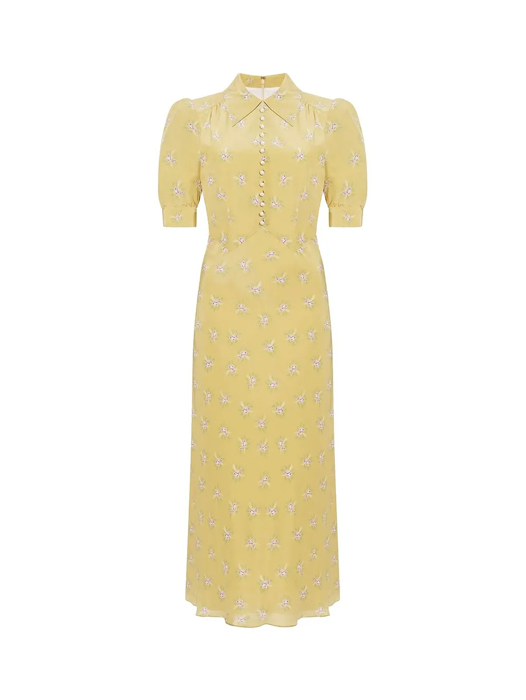 Alessandra Rich Floral Button-Front Dress