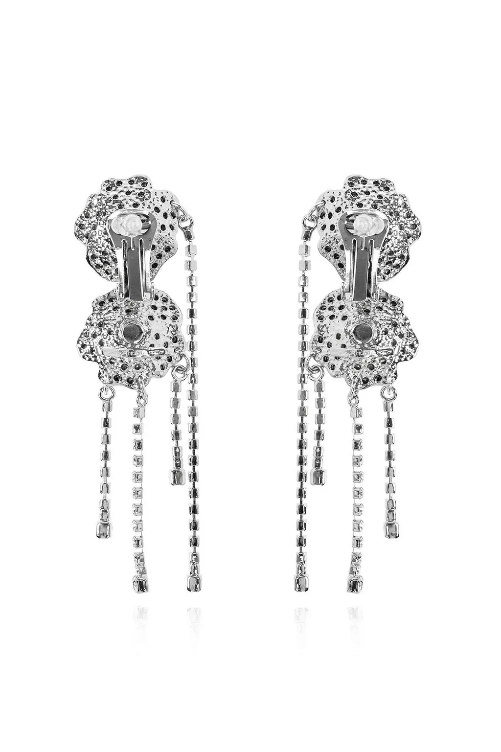 Alessandra Rich Floral Drop Clip-On Earrings