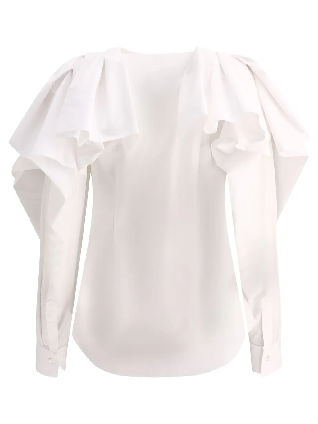 Alexander Mcqueen Ruffled V-Neck Shirt