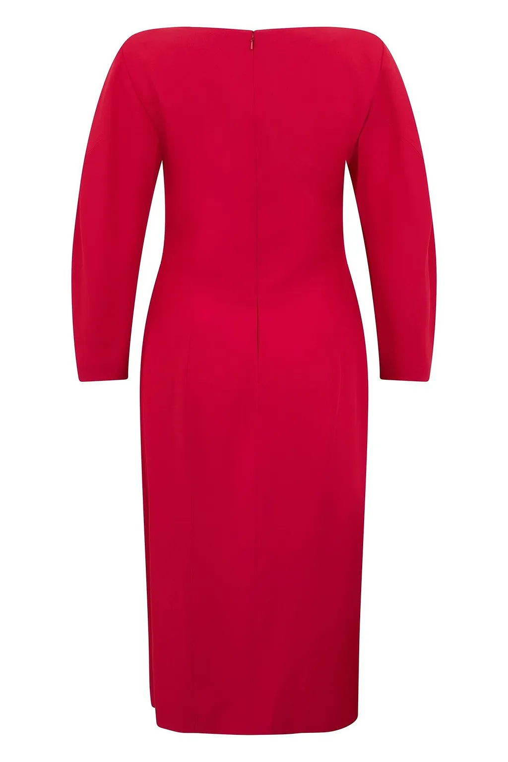 Alberta Ferretti V-Neck Long-Sleeve Dress