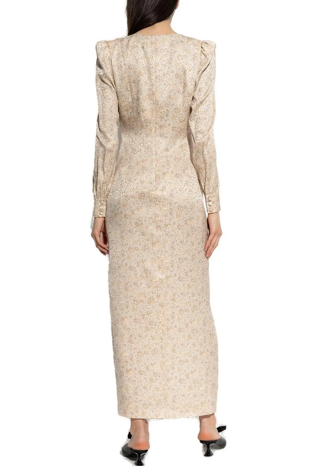 Alessandra Rich Jacquard Draped Dress