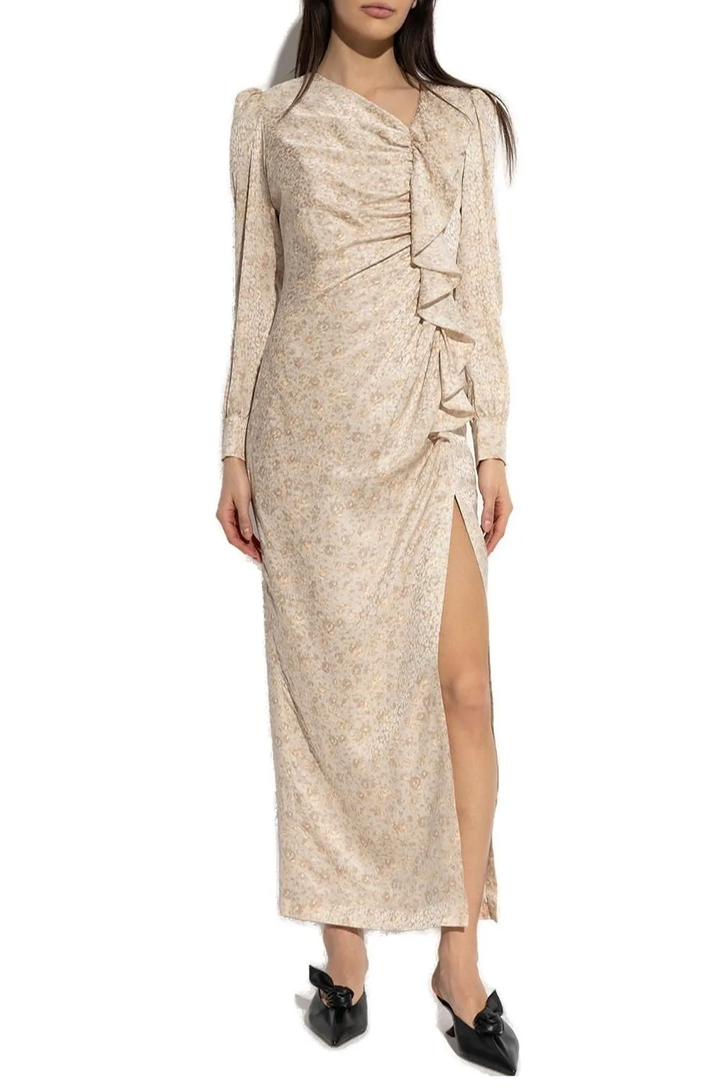Alessandra Rich Jacquard Draped Dress