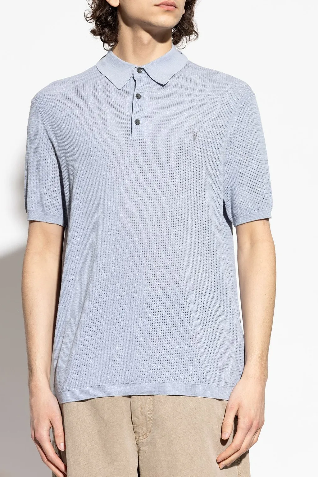 Allsaints Aubrey Textured Polo Shirt