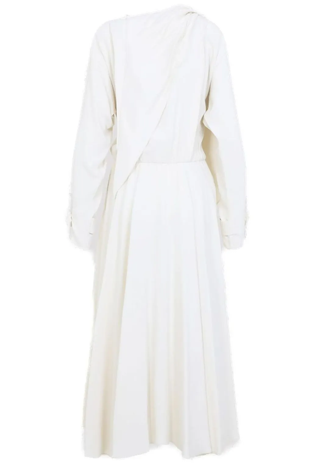 Alberta Ferretti V-Neck Satin Dress