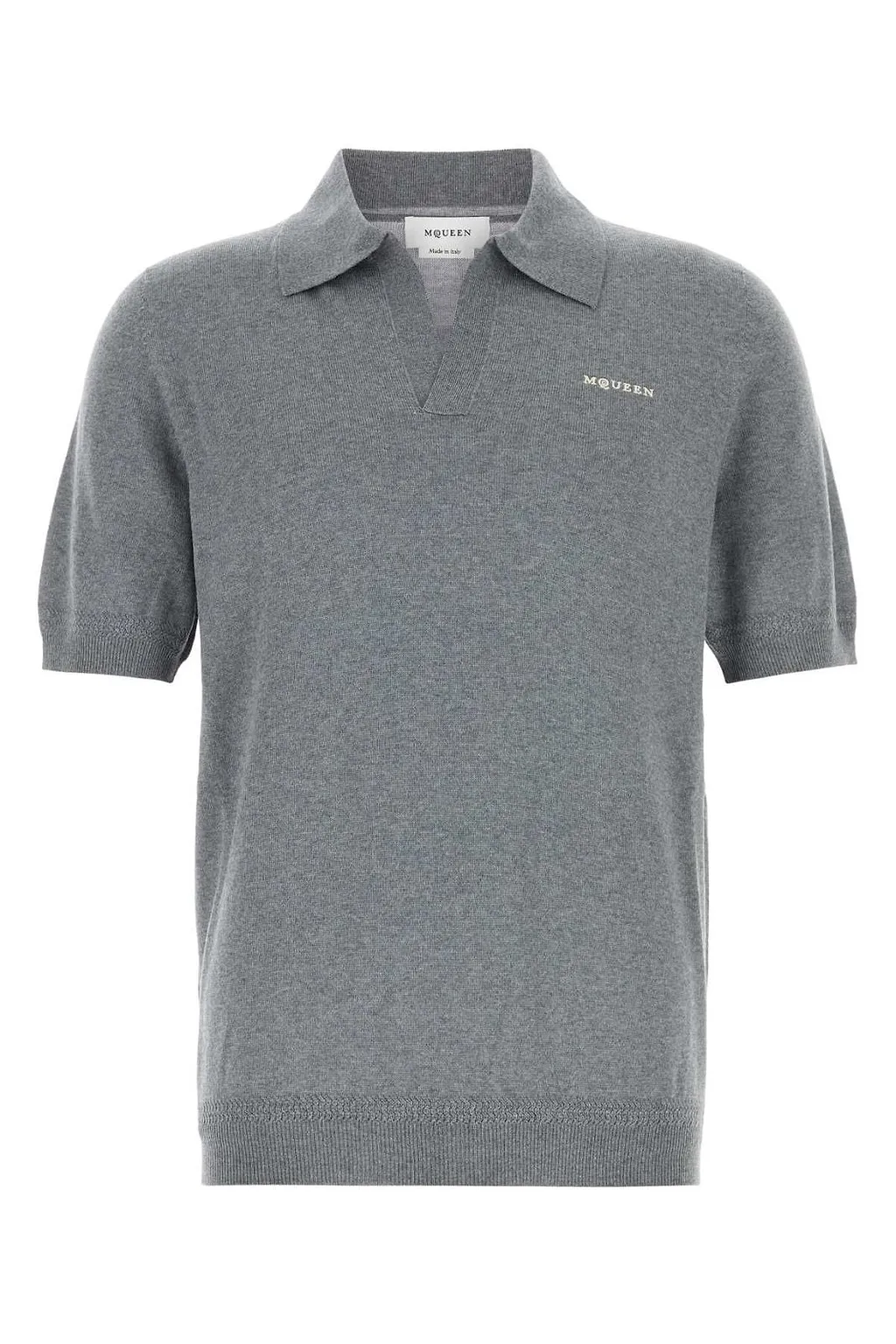 Alexander Mcqueen Short-Sleeve Knit Polo Shirt