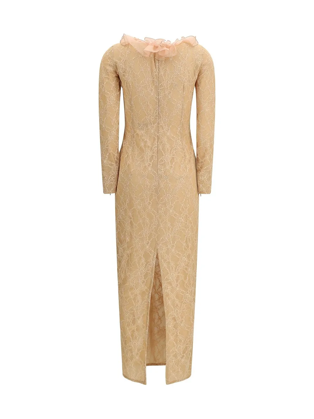 Alessandra Rich Long Sleeved Ruffled Midi Dress