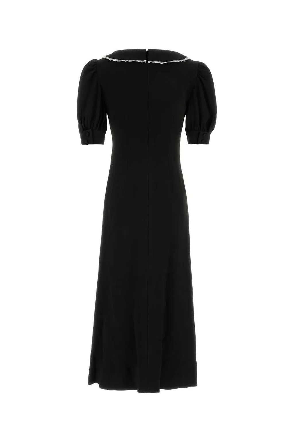Alessandra Rich Lace Trim Midi Dress