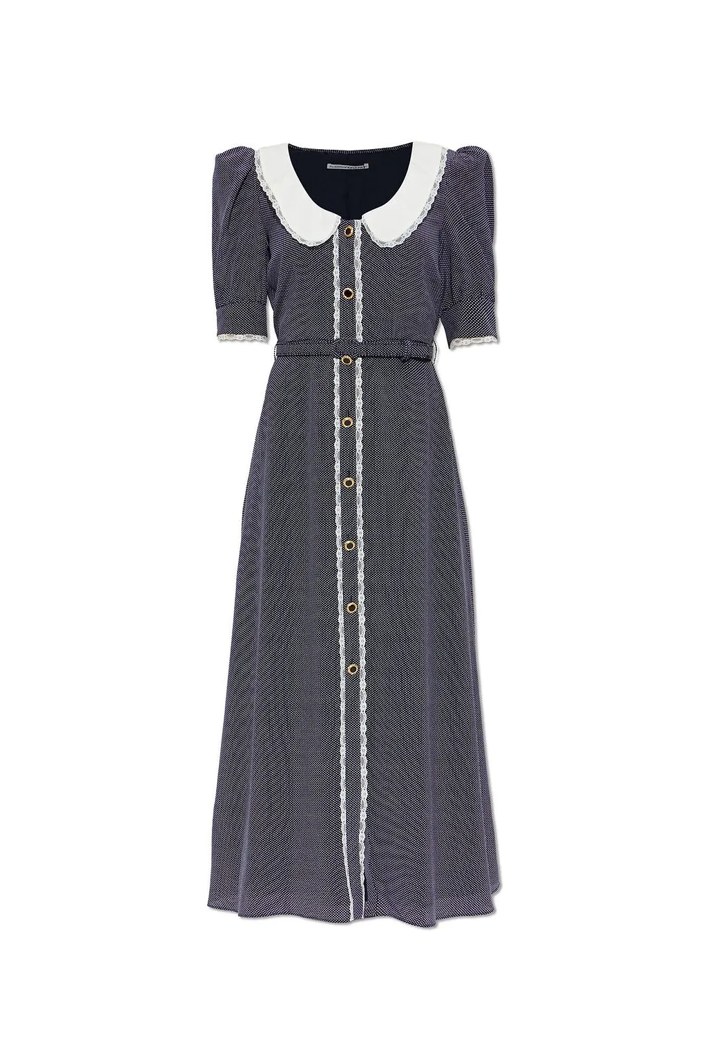 Alessandra Rich Polka-Dot Midi Dress