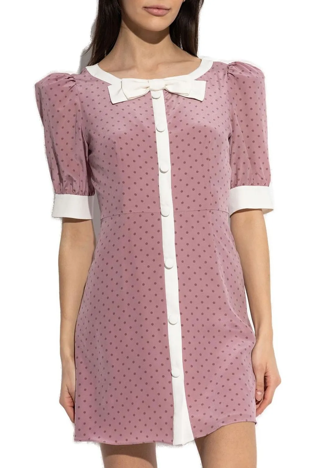 Alessandra Rich Polka-Dot Mini Dress