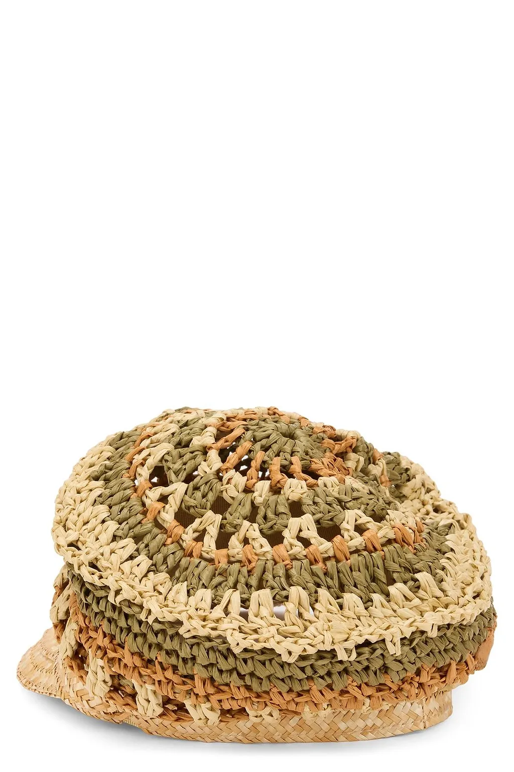 Alberta Ferretti Woven Visor Hat