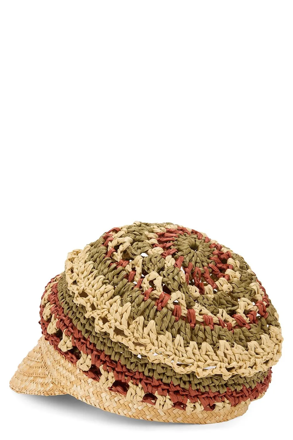 Alberta Ferretti Woven Visor Hat