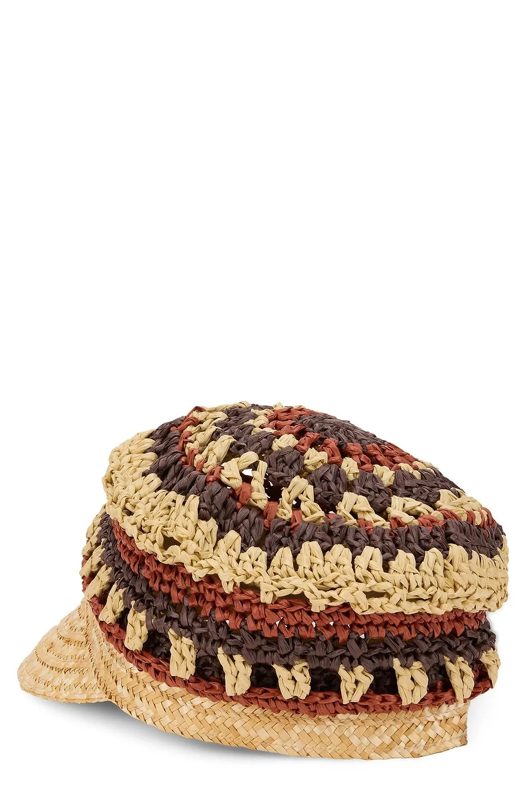 Alberta Ferretti Woven Visor Hat