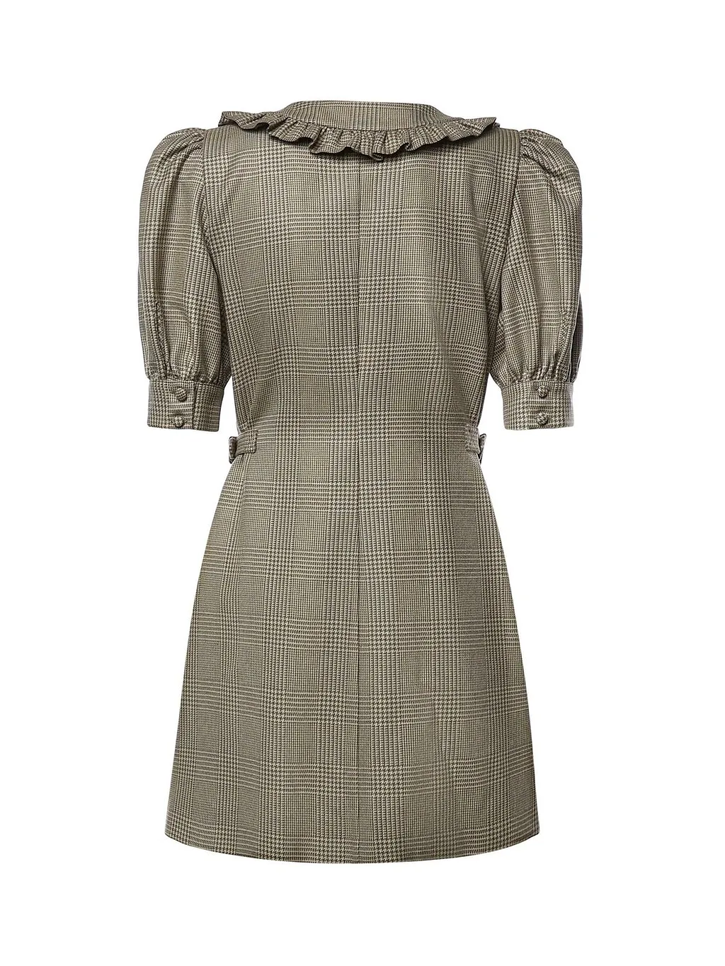 Alessandra Rich Ruffled Check Mini Dress