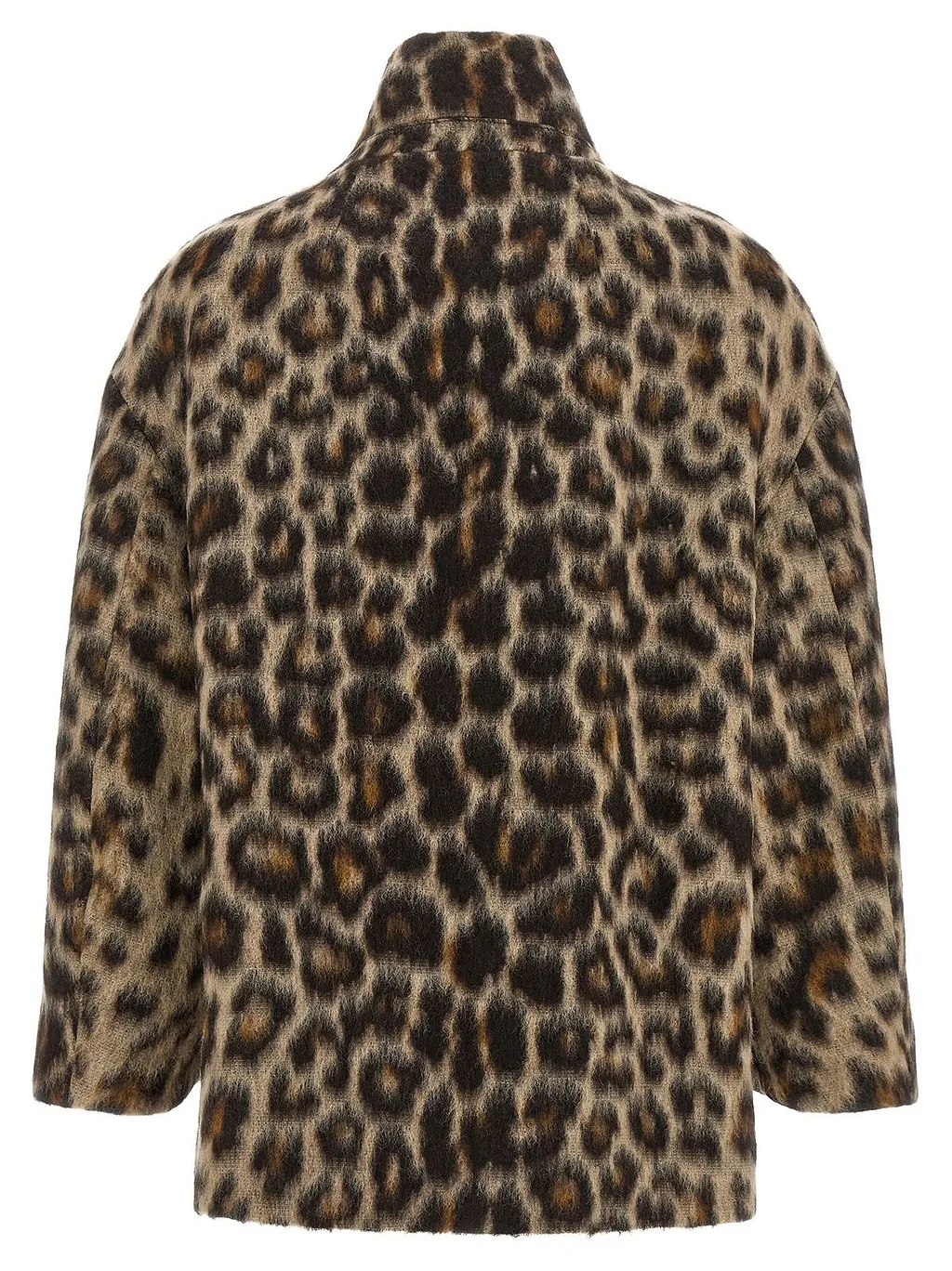Alberto Biani Animalier Oversized Caban Coat