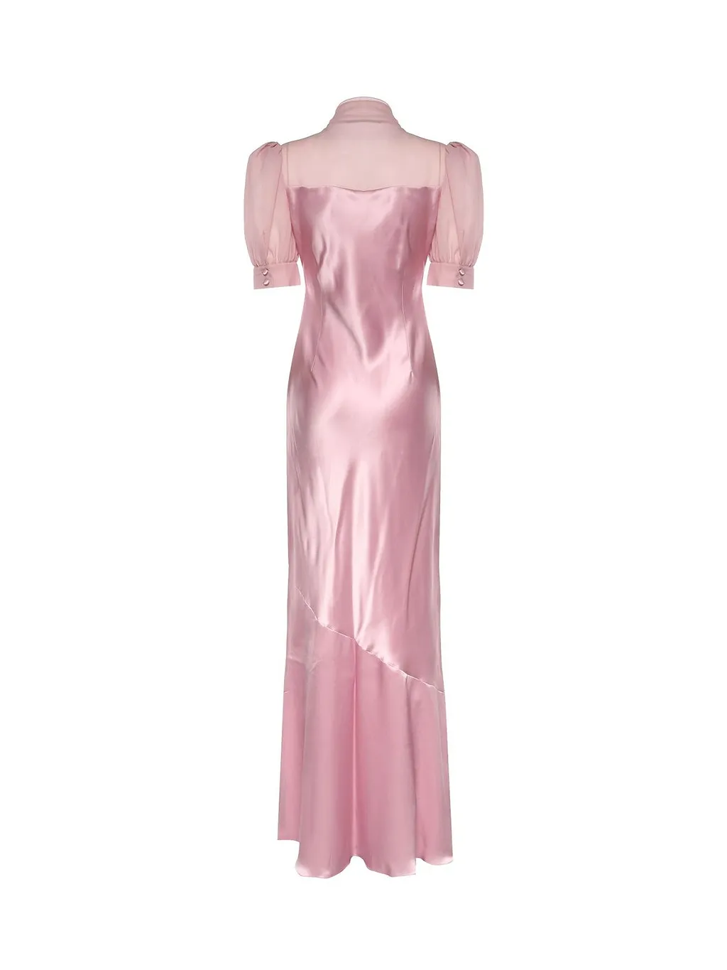 Alessandra Rich Self Tie Collar Midi Dress