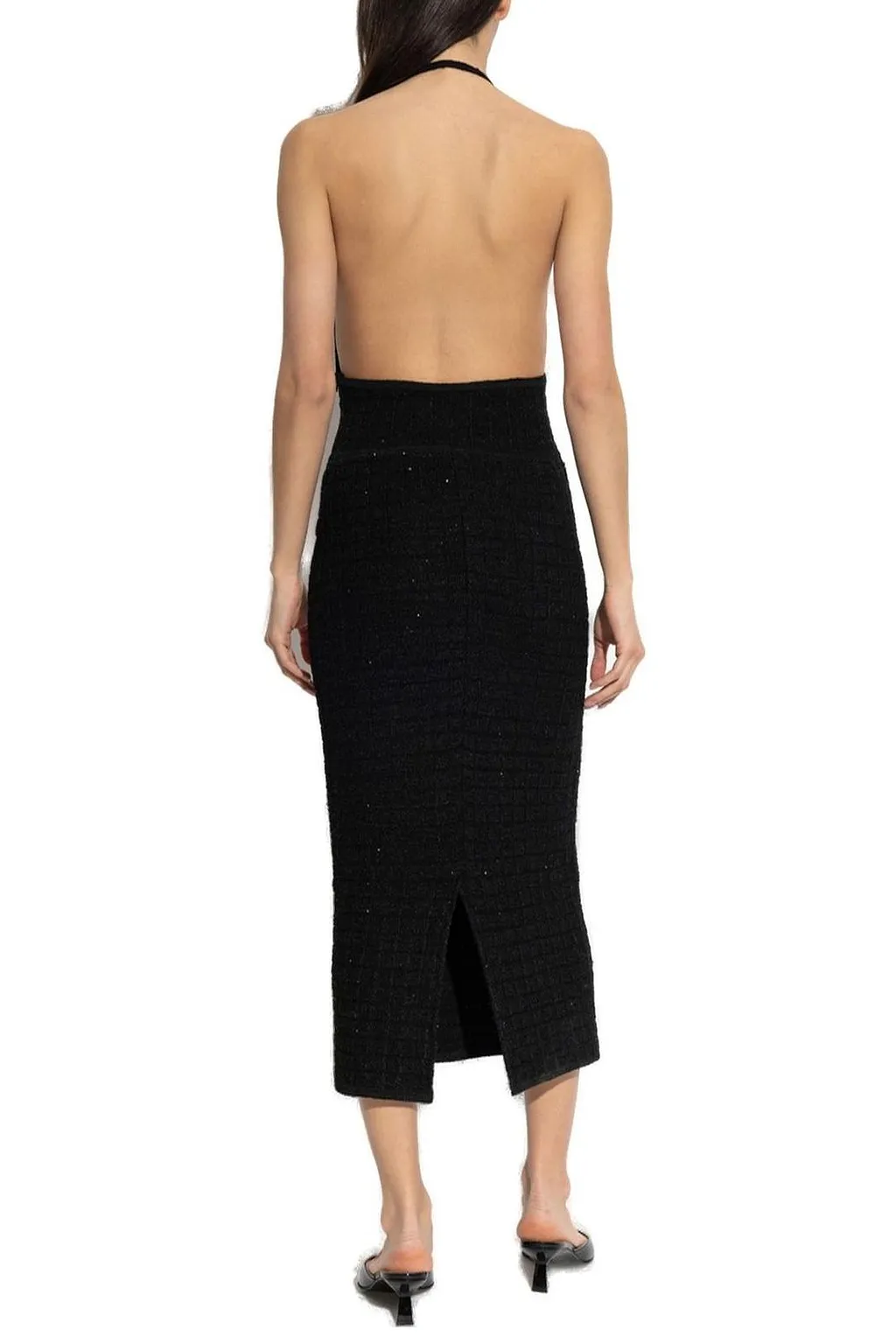 Alessandra Rich Sequin Knit Midi Dress