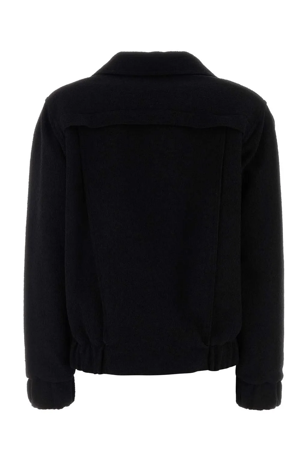 Alessandra Rich Tweed Boucle Oversized Bomber Jacket