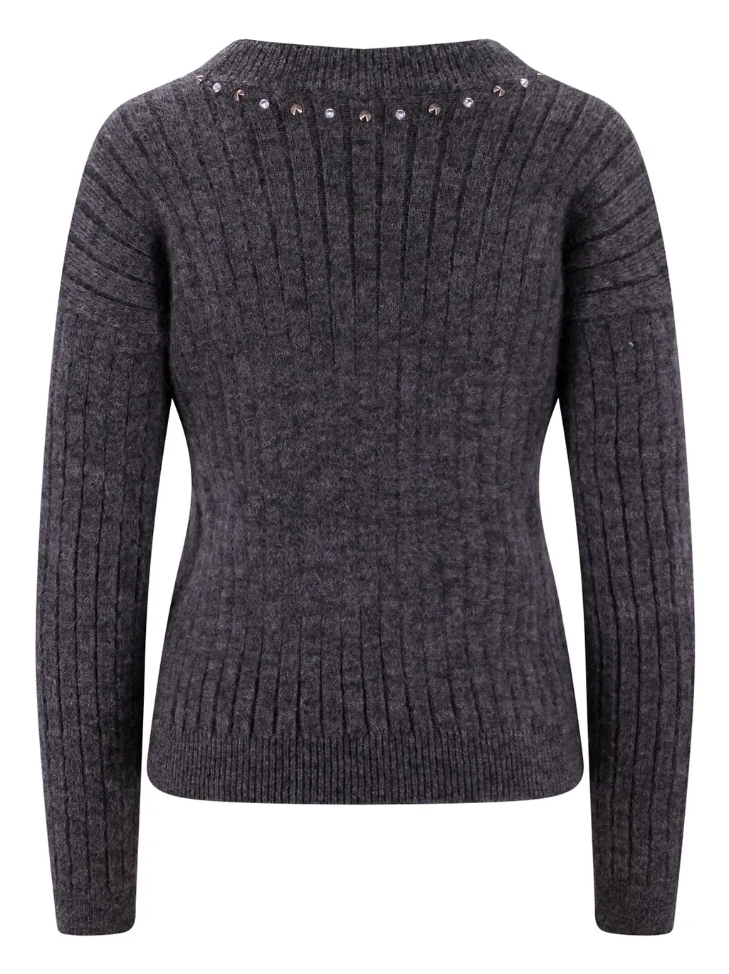 Alessandra Rich V-Neck Rib-Knit Jumper