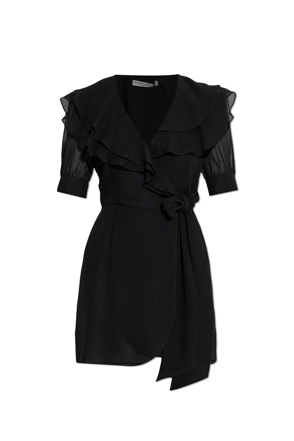 Alessandra Rich V-Neck Wrap Mini Dress