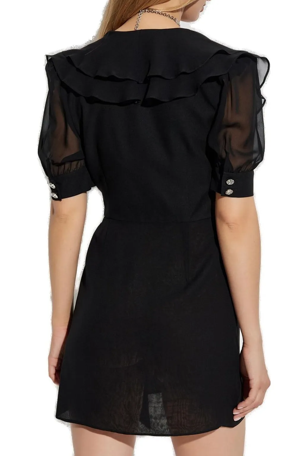 Alessandra Rich V-Neck Wrap Mini Dress