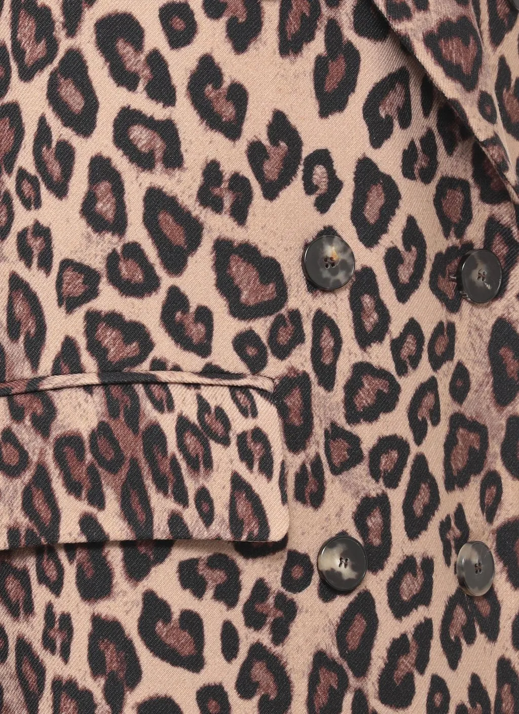Alberto Biani Long Animal-Pattern Coat