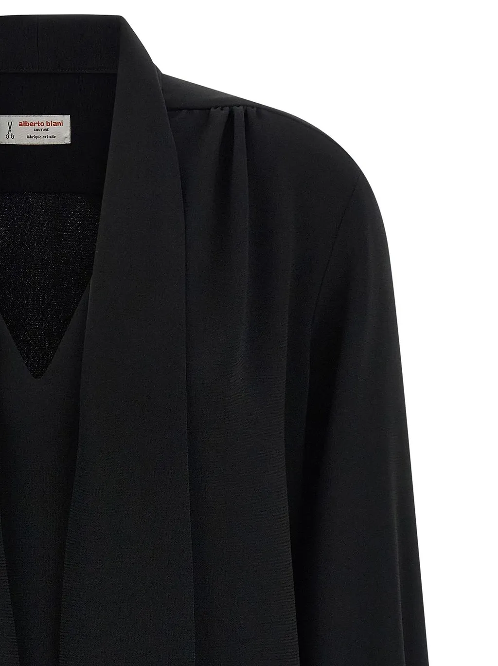 Alberto Biani Lavalliere Neck V-Neck Top
