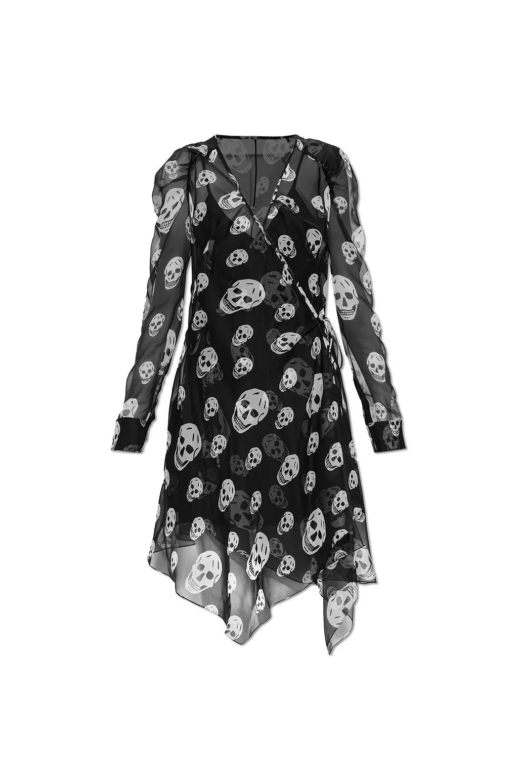 Alexander Mcqueen Skull Print Wrap Dress