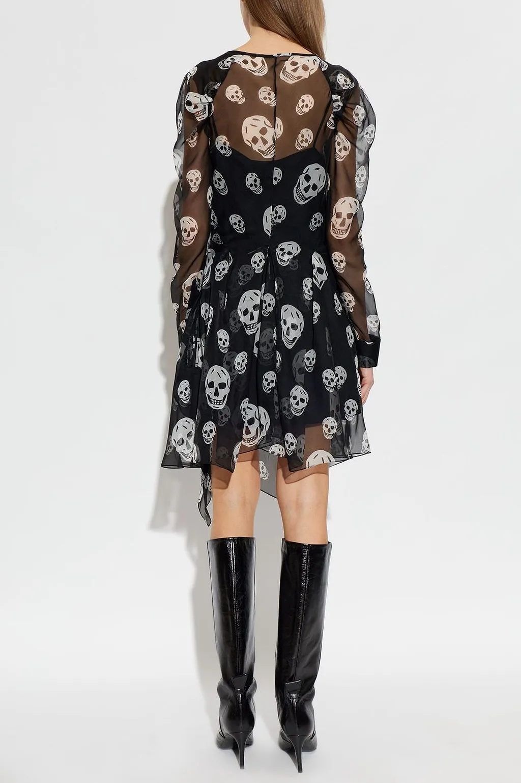 Alexander Mcqueen Skull Print Wrap Dress