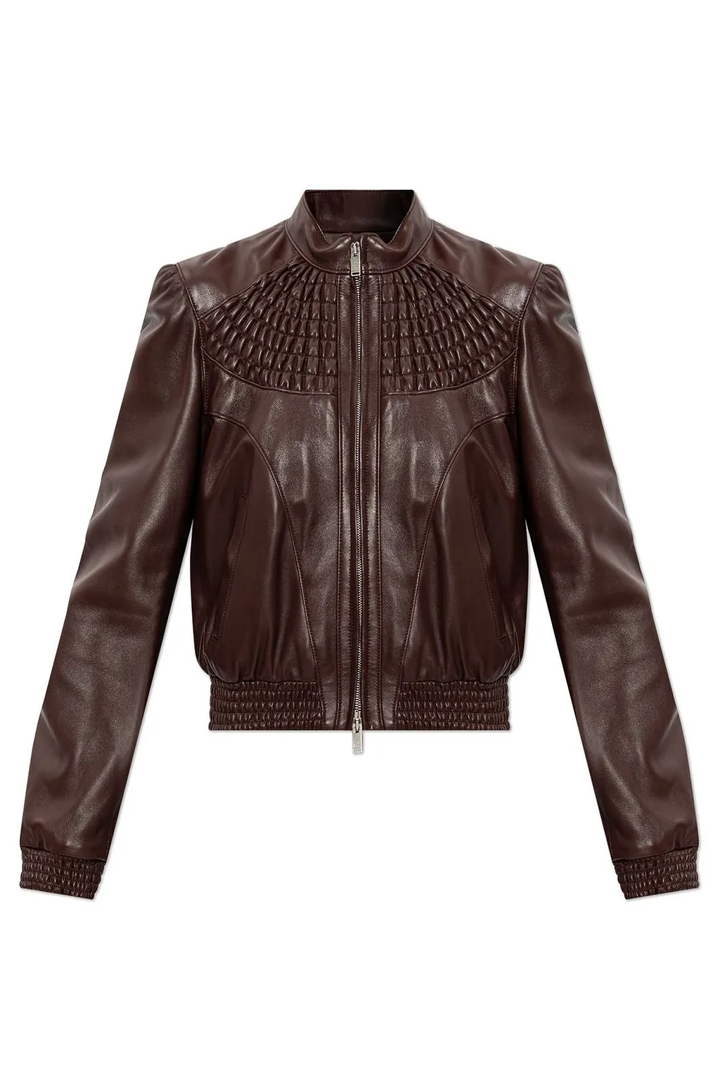 Alexander Mcqueen Smocking Zip-Up Jacket