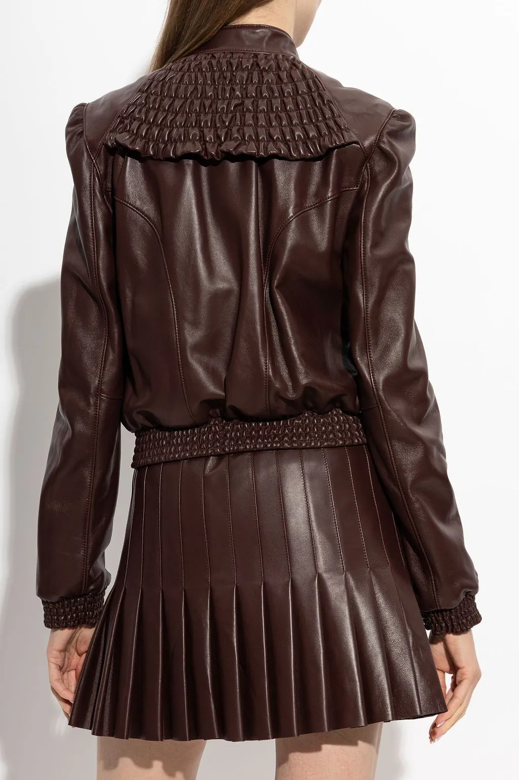 Alexander Mcqueen Smocking Zip-Up Jacket
